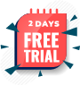 Icon of a calendar with '2 Days Free Trial' text, representing a free trial offer for Quran classes.